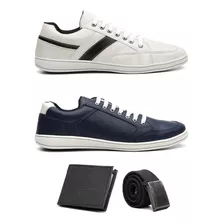 Combo 2 Pares Sapatênis Casual Masculino Oferta Dia-a-dia