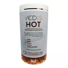  Creme Hot Massagem Muscular Vedis Relaxamento 1kg