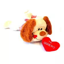 Peluche Phi Phi Toys Perro Acostado Con Corazón Te Quiero