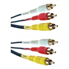 Cable 3x3 Rca Macho Audio Y Video 5m