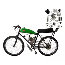 Bicicleta Motorizada Café Racer Banco Xr (kit+bike Desmont) Cor Verde Kawasaki