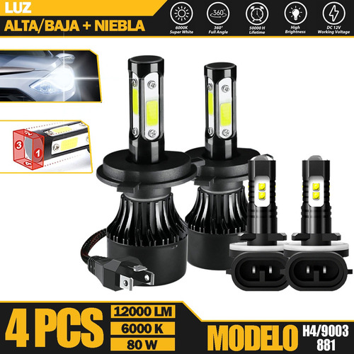 881 Bombillas De Luz Antiniebla Led 4000 Lm 80 W Para Hyunda Hyundai Santa Fe