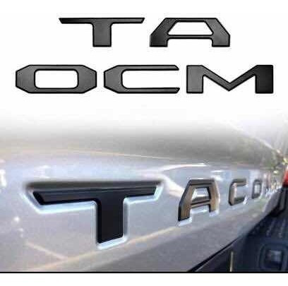 Emblema Toyota Tacoma Batea Negro 2016-2020 No Vinil Letras Foto 5