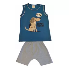 Conjunto Infantil Menino Malwee Regata Vamos Brincar Verão