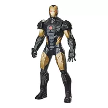 Figura De Acción Marvel 24 Cm Iron Man Negro Hasbro Febo