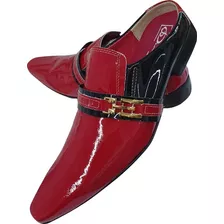 Sapato Mule Masculino Dubai - Couro Vermelho Ref: 183