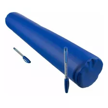 Rolo Posicionador Impermeável Fisioterapia 60x10 Zíper Cor Azul