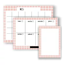  Planificador Semanal Y Mensual + Pizarra A5 C/ Iman Cuadros