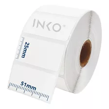 10 Rollos Etiqueta Termica Directa 2x1 O 51x25 Mm 1000 Color Blanco