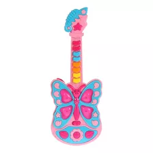 Guitarra Musical Infantil Mariposa Con Luz Y Sonido