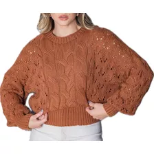 Blusa De Tricot Tranças Sofisticada Hl391