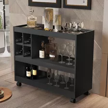 Bar Cava Botellero Carrito Minibar Cantina 120x90x30cm