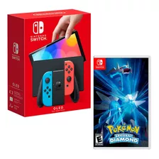 Consola Nintendo Switch Oled Neon+pokemon Brilliant Diamond