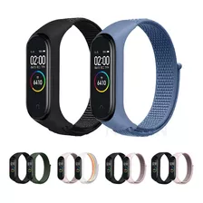 2 Correa Para Xiaomi Mi Band 7 6 5 4 3 Nylón Y Ajuste Velcro