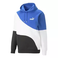 Blusa De Moletom Masculina Puma Hoodie Azul Preto Branco