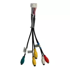 Chicote Com 7 Rca 14 Vias Para Napoli Dvd-tv 7183bt E 7182bt