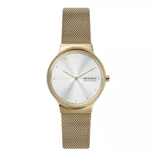 Kit Relógio Skagen Dourado C/ Pulseira Extra -2anos Garantia