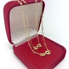 Corrente Colar Gargantilha 45cm + Pulseira Coração Banhado A Ouro 18k - Lindo Conjunto