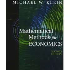 Mathematical Methods For Economics Capa Comum 13 Julho 2001