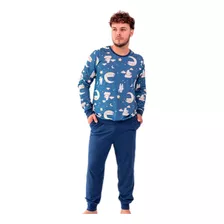 Pijama Família Papai Adulto Urso Polar Inverno 100% Algodão