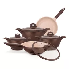 Conjunto De Panelas Antiaderente Cooktop Indução E Forno 5pç