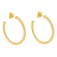 Brinco Argola (g) Feminino Amoeto Banho Ouro 18k