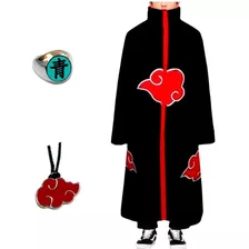 Roupa Naruto Akatsuki Kit Colar Anel Akatsuki Deidara