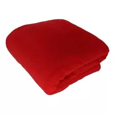 Cobertor Life Tex Ii Microfibra Cor Vermelho Com Design Liso De 200cm X 180cm