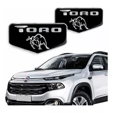 Emblema Brasão Fiat Toro Lateral Adesivo Resinado 2016/2020