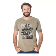 Camiseta Algodão Masculina Estampa Estanciero Manga Curta