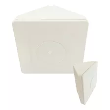 Caixa Sobrepor Cftv Triangular Branca 8,5x8,5x4,5cm