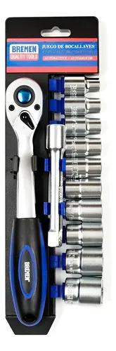 Juego Tubos Crique Bremen 12pz Enc 1/2 Set Herramientas Cod. 6658 Dgm Azul