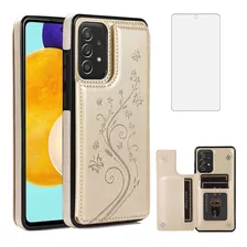 Funda De Telefono Para Samsung Galaxy A52 Dorado