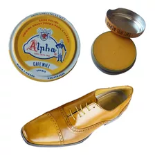 Grasa Crema Fina 2 En 1 Alpha Para Zapatos Color Miel 90 Gr