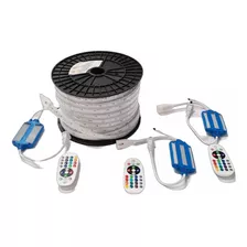 Manguera Led 5050 + 3 Cntl Remoto Rgb Multicolor Rollo 50mts