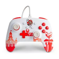 Powera Enhanced Wired Controller Mario Red White Switch Color Blanco