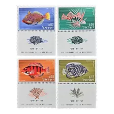 Israel Peces, Serie Sc 246-9 C-tab Mar Rojo 1962 Mint L18727