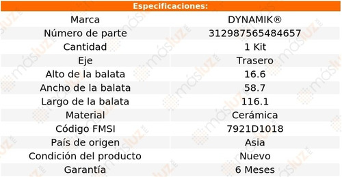 Balatas Ceramicas Tra Audi A8 Quattro V8 4.2l 04/10 Dynamik Foto 3