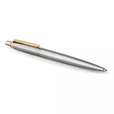 Lapicera Parker Jotter Plateada Con Clip Dorado 1964307