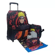Kit Mochila Naruto Juvenil Masculina Infantil