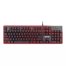 Teclado Gamer Redragon Dyaus K509 Qwerty Español Latinoamérica Color Negro Con Luz De 7 Colores