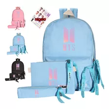 3 Unids/set Mochila De Tela Estampada Student Bts