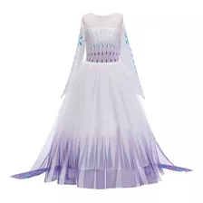 Disfraz Frozen 2 Vestido Nieve Elsa Blanco Regalo Cumpleaños