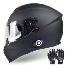 Casco Para Moto Freedconn Bluetooth I Talla L Color Negro