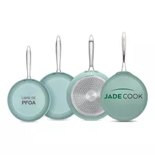 Juego De 3 Sartenes Jade Cook 28/24/20 Cm + Comal 32 Cm