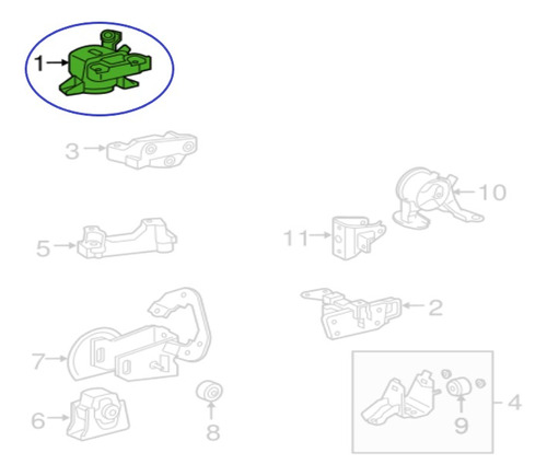 Soporte Motor Derecho Para Toyota Rav4 2.4l (2006/2011) Foto 2