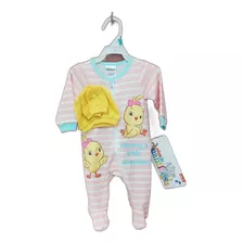 Conjunto De Nacimiento Bebe Niña 3-6 Meses Enterizo Canticos