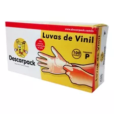 Luva De Vinil P Com Pó Descarpack Cx Com 100 Unid