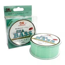 Linha Monofilamento Sea Bass 300m 0.331mm - Maruri Cor Verde