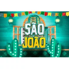 Painel De Festa Sem Emendas Festa Junina São João Verde 3x2m